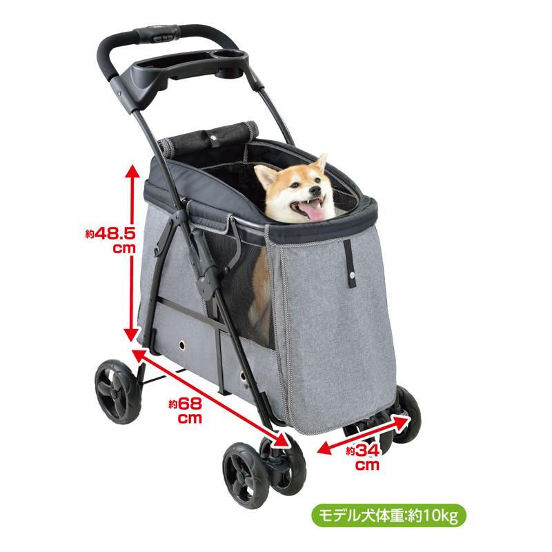 美品 GEX ジェックス わんわんカート　ペットカート 中型犬用 ライトグレー GEX(ジェックス) わんわんカート中型犬用ライトグレー 【公式通販】