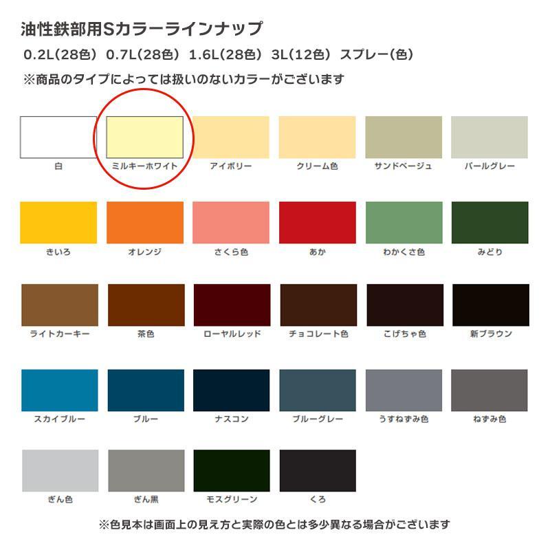 カンペハピオ 油性鉄部用S (ミルキーホワイト)0.7L 油性 鉄部用 つや 
