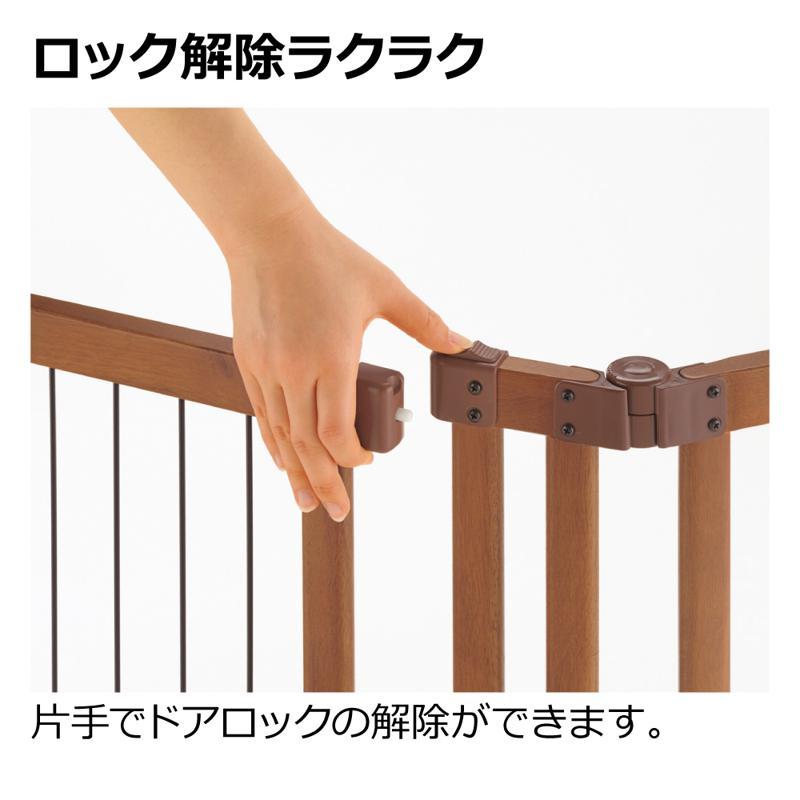 リッチェル ペット用 木製おくだけドア付ゲート M ブラウンの画像
