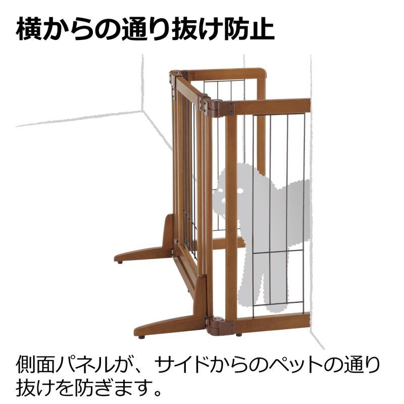 リッチェル ペット用 木製おくだけドア付ゲート M ブラウンの画像