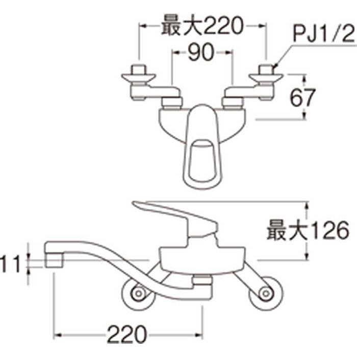 三栄水栓 シングル混合栓_1