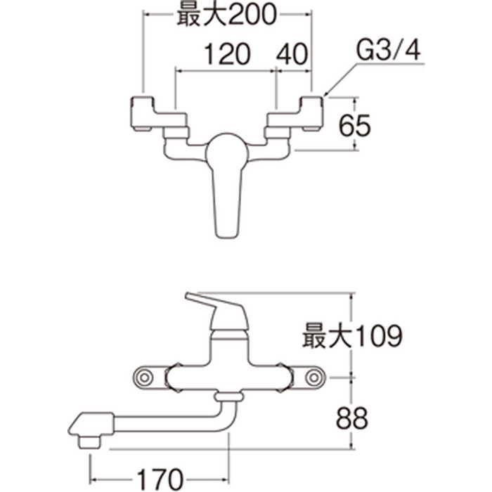 三栄水栓 シングル取替用混合栓_2