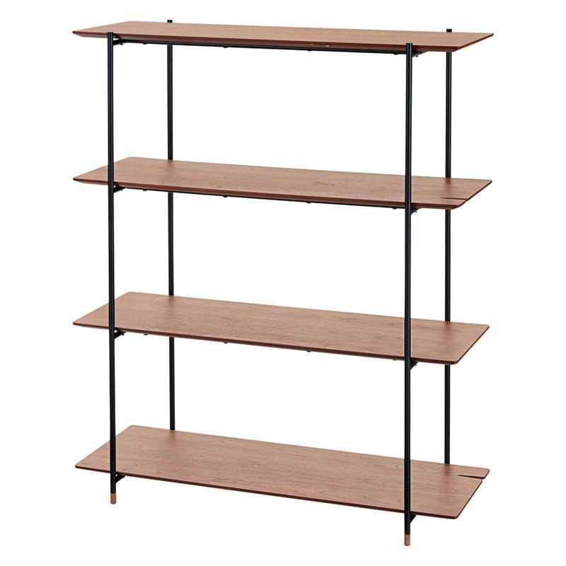オープンラック 4段 収納棚 本棚 幅90 ディスプレイラック リビング