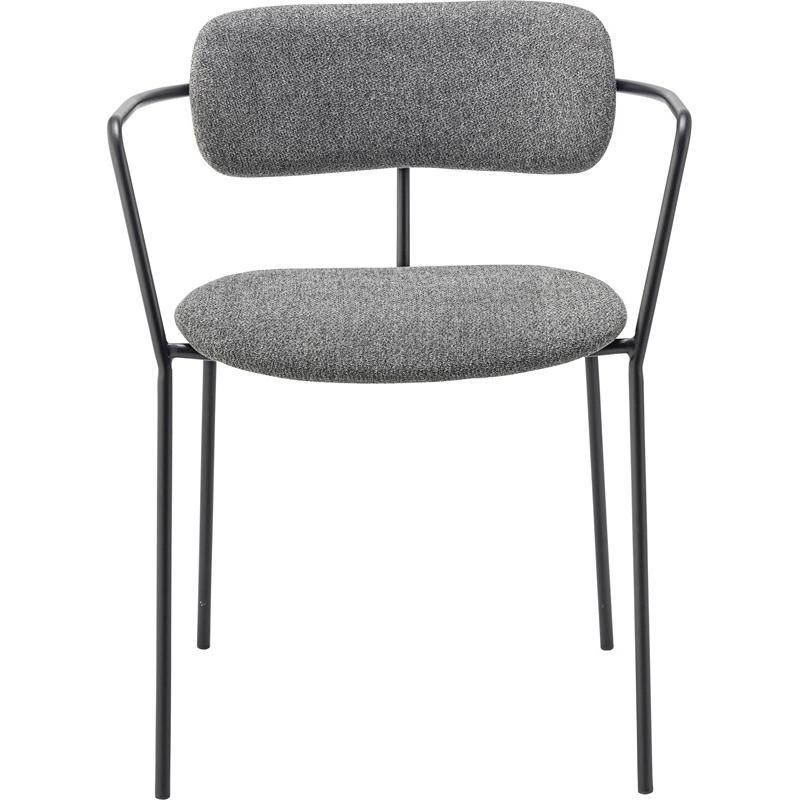 グレーのアームチェア アームチェア「SIXTY TWO 6250」キャスター付 革ブラック