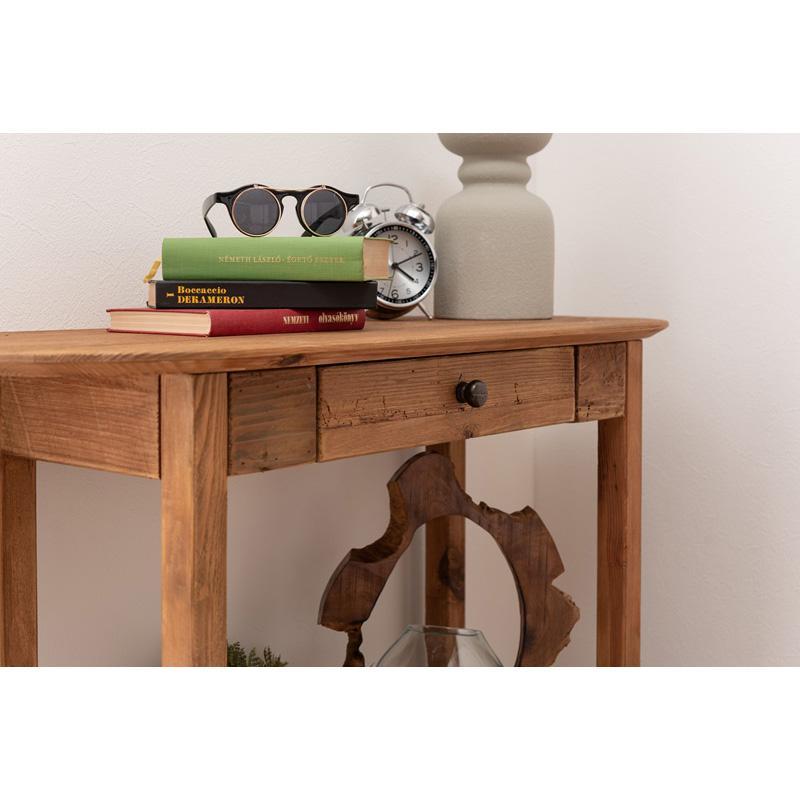 東谷 コンソール テーブル 木製 パイン材 天然木 古材 WE-891