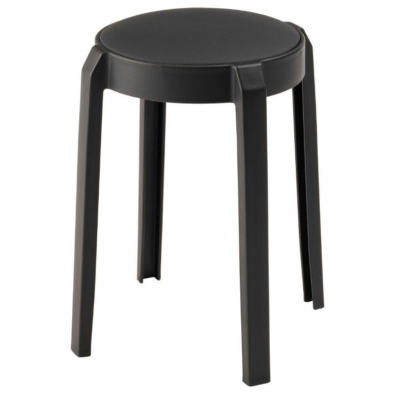 東谷 [メーカー直送] スツール PC-734BK 合皮×ポリプロピレン ブラック