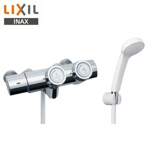 LIXIL(リクシル) 壁付サーモスタットシャワーバス水栓 プッシュタイプ
