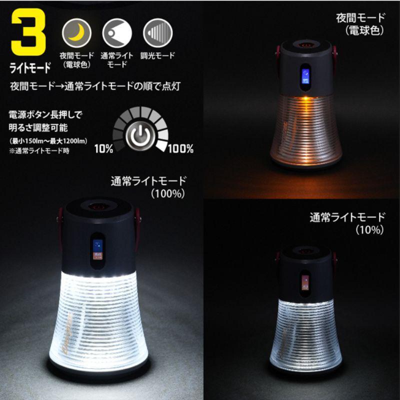 エナジャイザー デジタルインジケーター付き充電式ランタン大