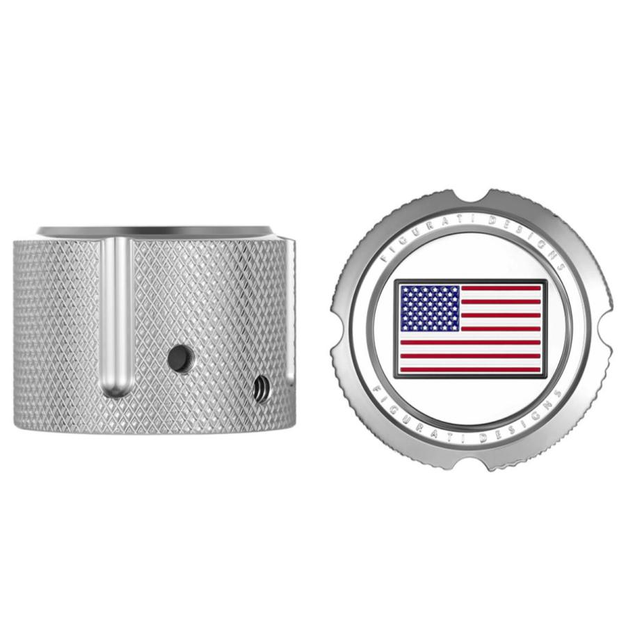 Figurati Designs ハーレー フロントアクスルカバーセット ステンレス/アメリカンフラッグの画像