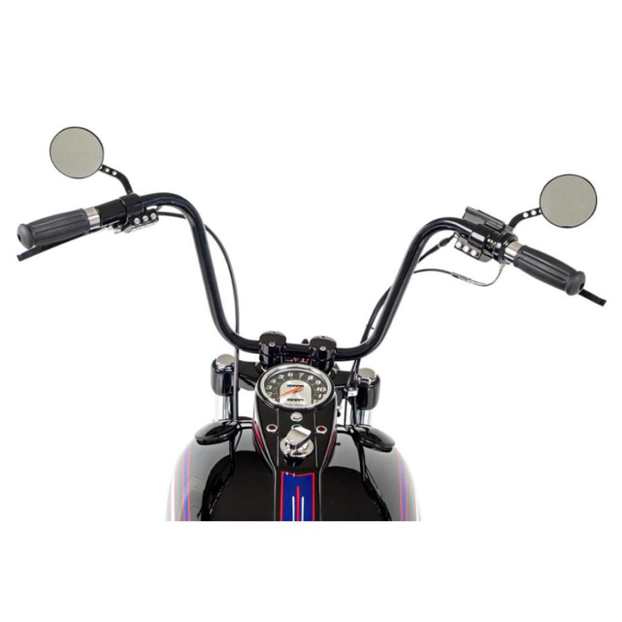 Drag Specialties ヴィンテージスタイル タル型グリップ ブラック ケーブルスロットル用 0630-0594
