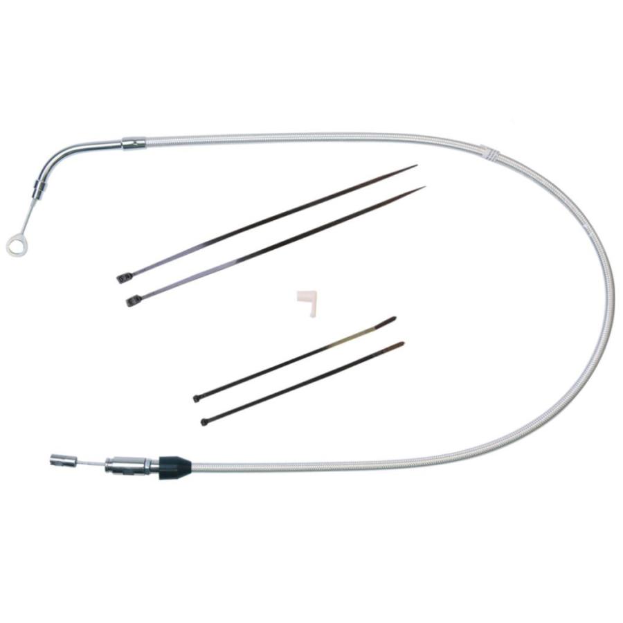 ハーレー FLHT、FLHX アッパークラッチケーブル 39インチ スターリングクロマイト