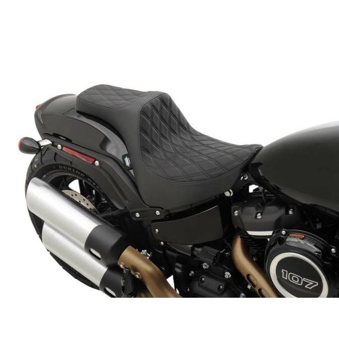 ドラッグSP 0802-1072 DRAG SPECIALTIES PREDATOR IIIシート ダブルダイヤモンドステッチ ブラック FXFB/S