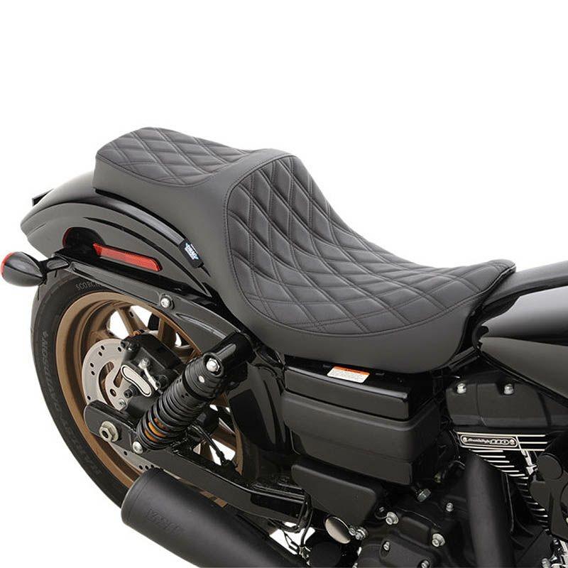 0803-0602:DragSpecialties PREDATOR III シート　ダブルダイアモンド　ブラックステッチ