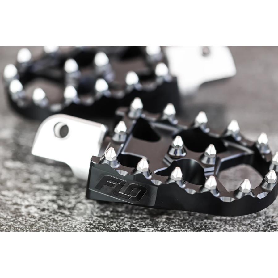 FLO motorsports 122-8227 MXスタイル フットペグ ブラック M8