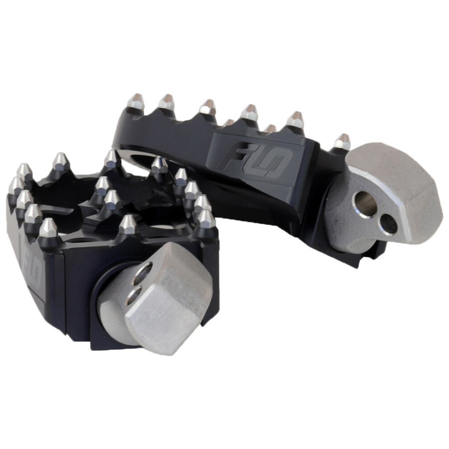 FLO motorsports MXスタイル パッセンジャー用フットペグ ブラック 122-8229