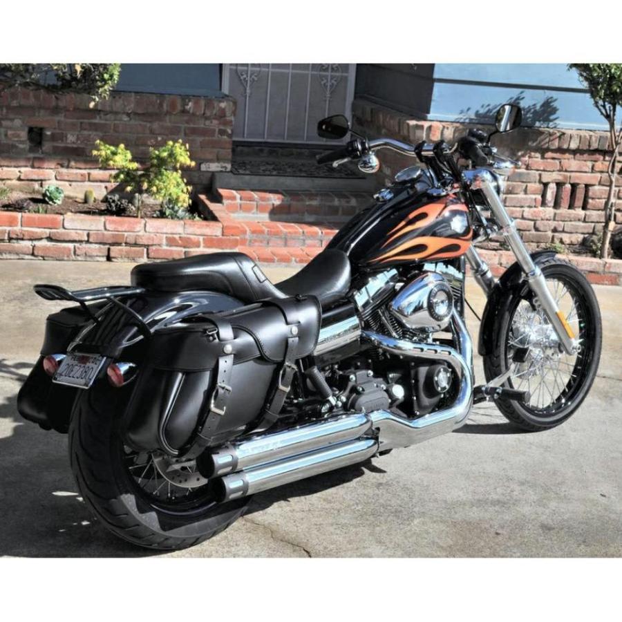 レザーワークス デラックス・ワイドアングル・本革サドルバッグ (両側