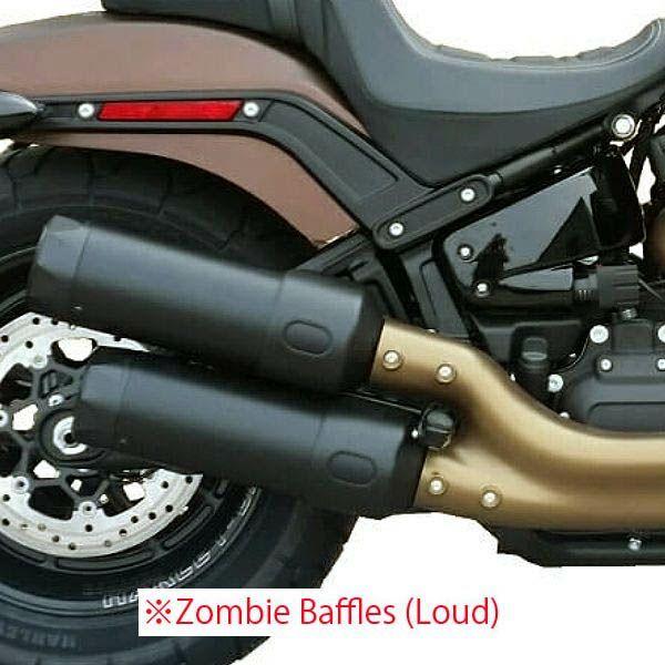 TABパフォーマンス 131-2293-B2-Z FXFB ブラック スリップオンマフラー ブラックストレートエンド ゾンビーバッフル 2018〜2024 FXFB/S