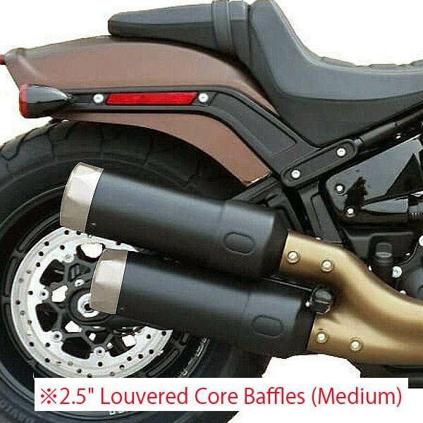 TABパフォーマンス 131-2293-C2-25 FXFB ブラック スリップオンマフラー クロームストレートエンド 2.5インチバッフル 2018〜2024 FXFB/S