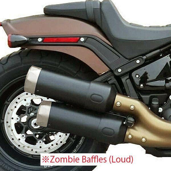 TABパフォーマンス 131-2293-C2-Z FXFB ブラック スリップオンマフラー クロームストレートエンド ゾンビーバッフル 2018〜2024 FXFB/S