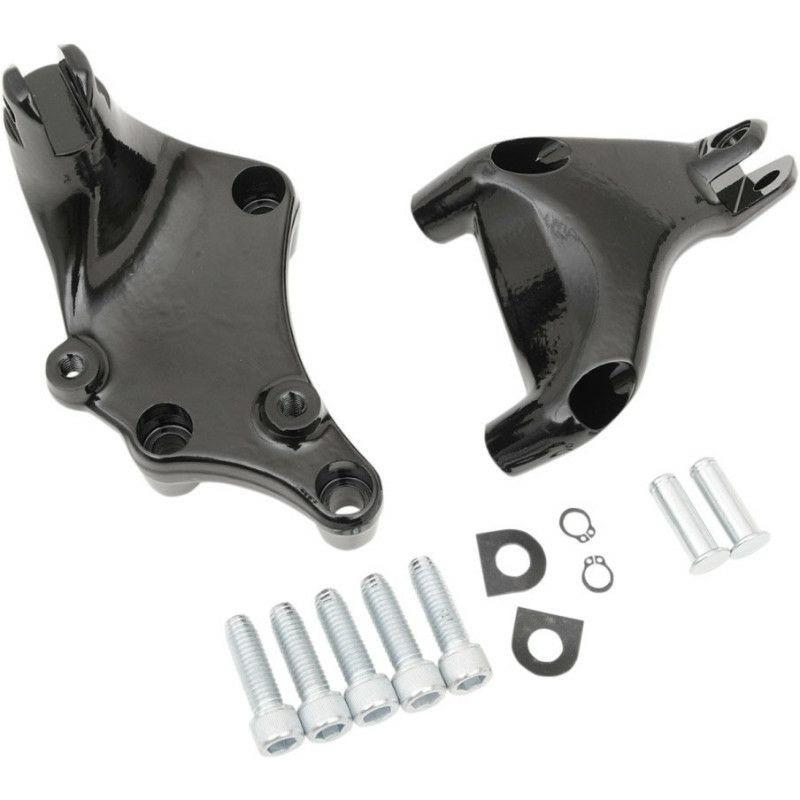 ドラッグSP 1620-1318 Drag Specialties パッセンジャーフットペグマウントキット(ブラック) スポーツスター