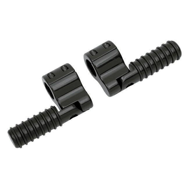 1624-0155:LINDBY クランプオン・ハイウェーペグ 8xOリング 1.25インチ径 ブラック