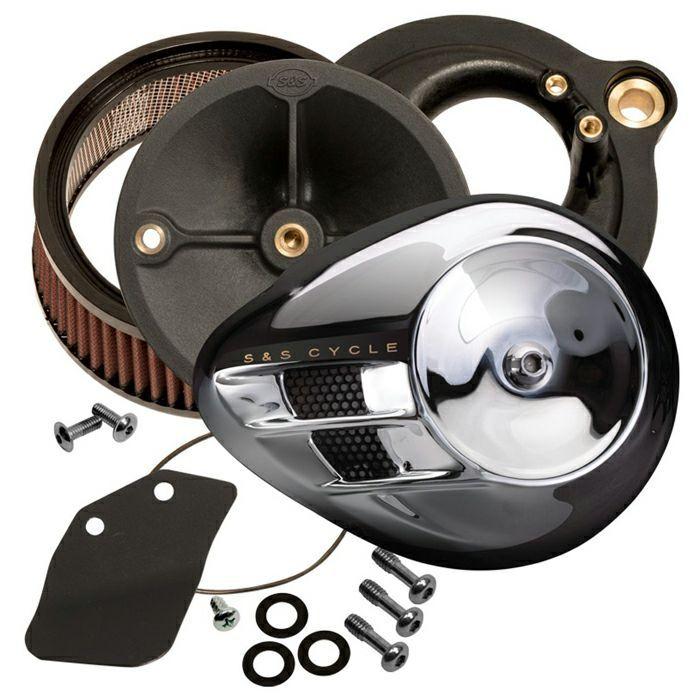 S＆S 170-0390C ステルスエアクリーナー クローム エアストリーム 
