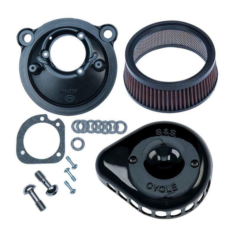S＆S 170-0440C ブラック ミニティアドロップ ステルスエアクリーナー 2007〜2021 スポーツスター用の画像