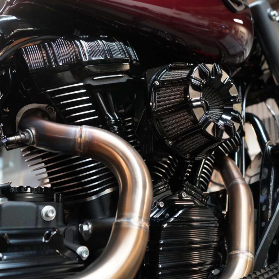 Arlen Ness 10ゲージ M8・ロッカーボックスカバー　ブラックアノダイズ