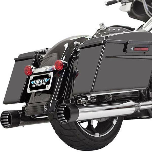 バッサーニ 1801-1082 Bassani DNT ストレート 4インチ チューンドバッフル スリップオンマフラー クローム/エンドブラック ツーリング