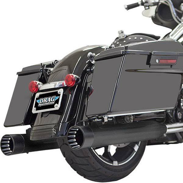 バッサーニ 1801-1083 Bassani DNT ストレート 4インチ チューンドバッフル スリップオンマフラー ブラック/エンドブラック ツーリング