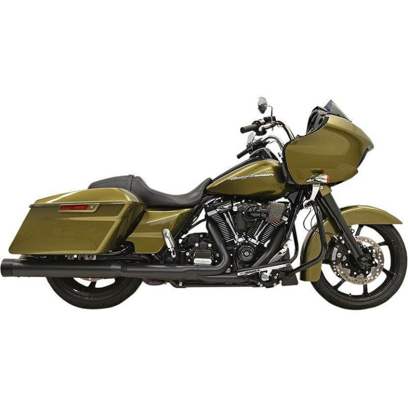 バッサーニ 1801-1083 Bassani DNT ストレート 4インチ チューンドバッフル スリップオンマフラー ブラック/エンドブラック ツーリング_1