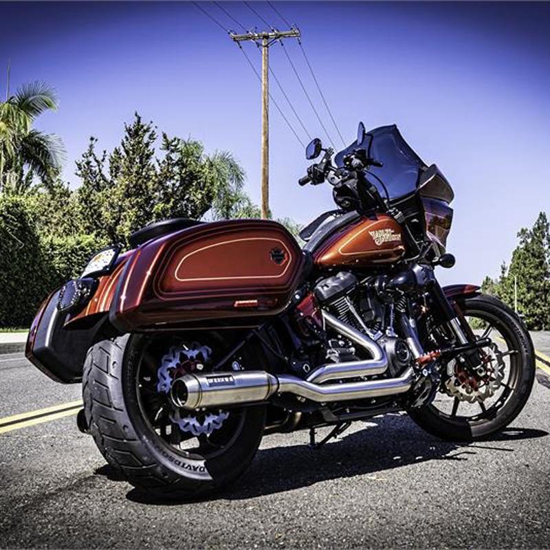 Bassani True Dual 左右2本出し・2-2 フルエキゾーストマフラー M8 ローライダーS/ST、スポーツグライド、ストリートボブの画像