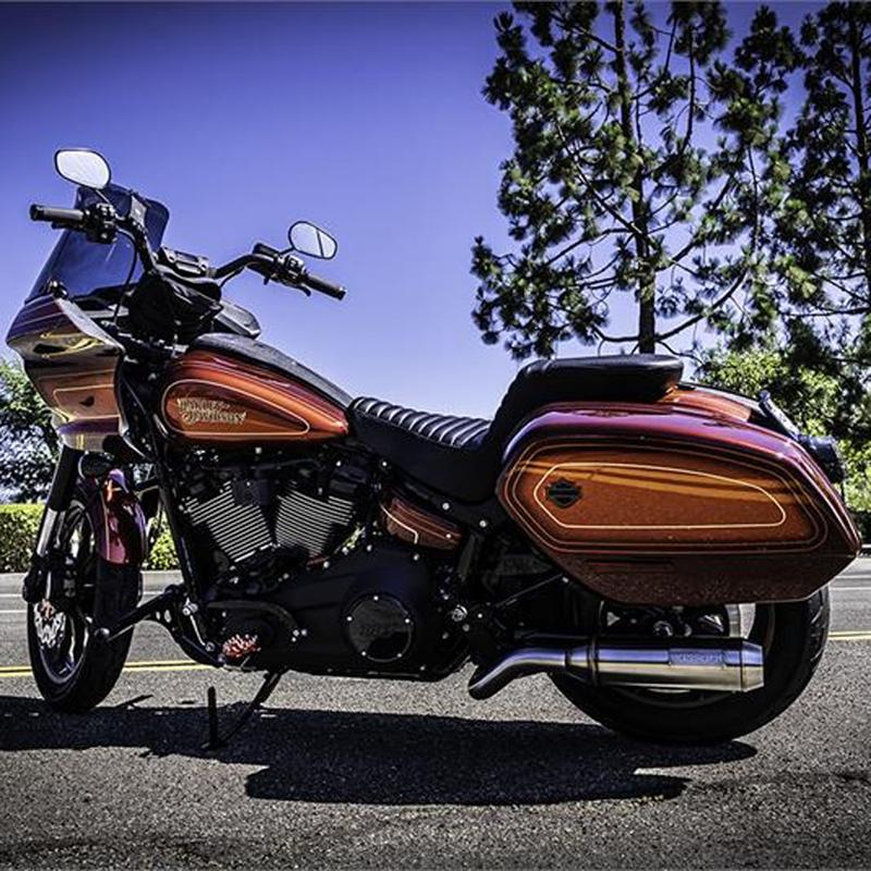 Bassani True Dual 左右2本出し・2-2 フルエキゾーストマフラー M8 ローライダーS/ST、スポーツグライド、ストリートボブの画像