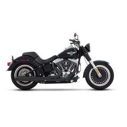 ラインハート 200-0201 ラインハート（RINEHART） SOFTAIL用 2-in-1 フルエキ・マフラー ブラック (ブラックエンド)