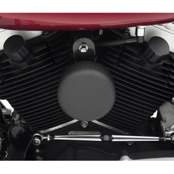 ドラッグSP 2107-0046 Drag Specialties ホーンカバー・ラウンド・リンクルブラック