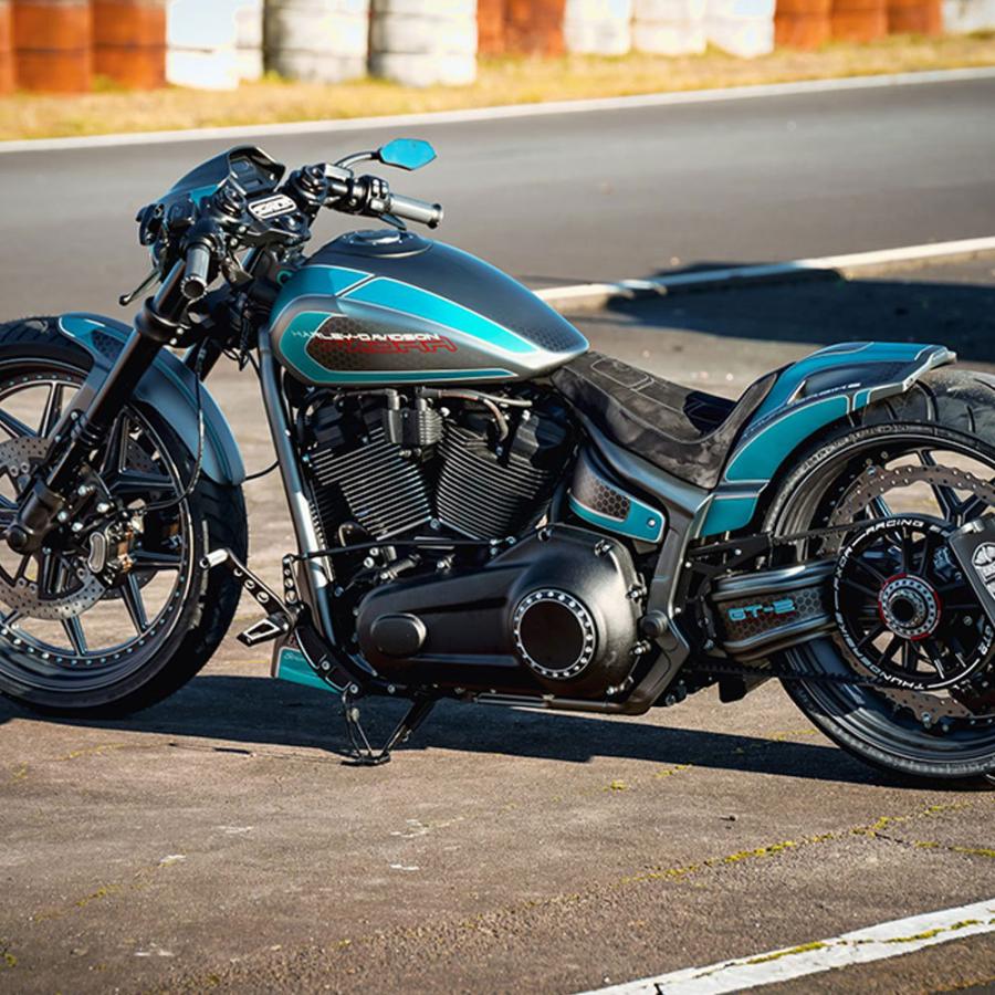 ThunderBike ダービーカバー Drilled ブラック ツインカム用 : HD