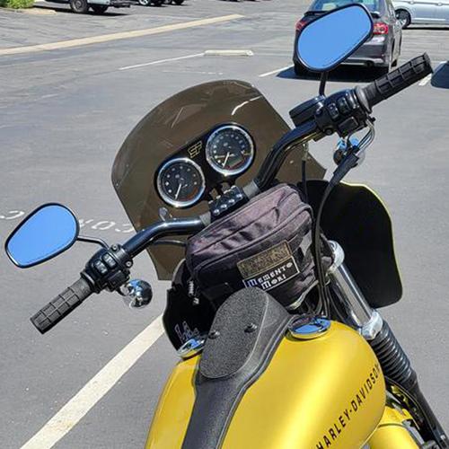 ダイナ、スポーツスター、FXR デュアルメーターマウント (ブラック