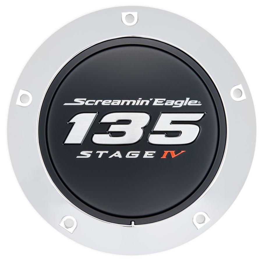 ハーレー純正 Screamin Eagle 135 ダービーカバー (クローム/ブラック 