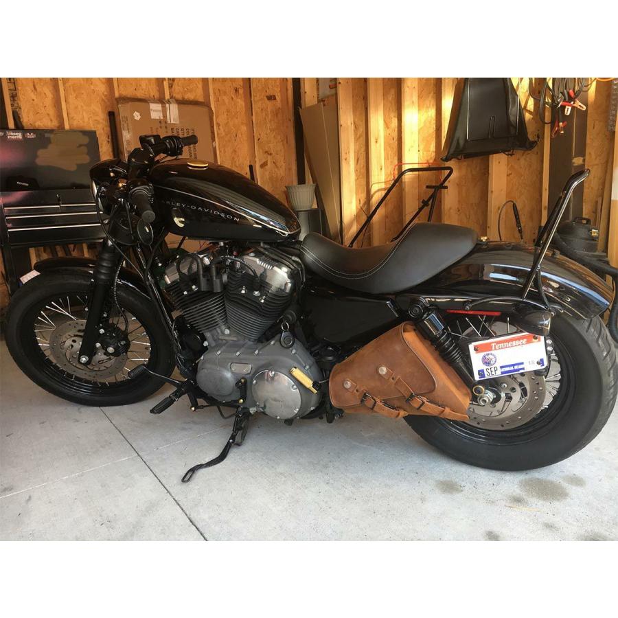 レザーワークス 310L-DBROWN スポーツスター・本革サイドバッグ 左用 