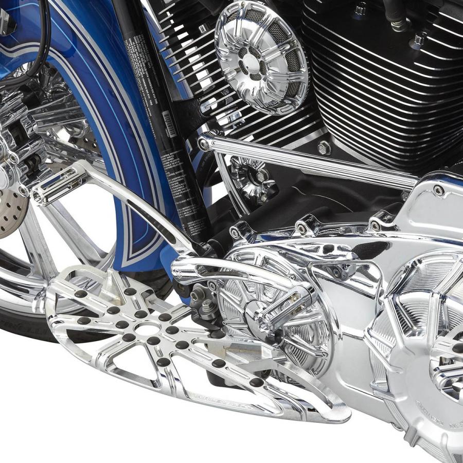 Arlen Ness 10Gauge ドライバーフットボード クローム : HD-PARTS