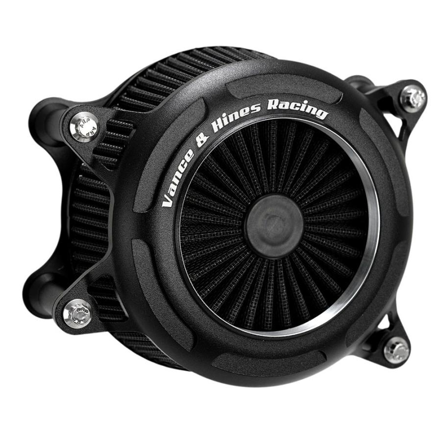 ハーレー 2017〜2023 ツーリング、2018〜2024 ソフテイル VO2 オニキス ハイフローエアクリーナー (ブラック) バンスアンドハインズ_1