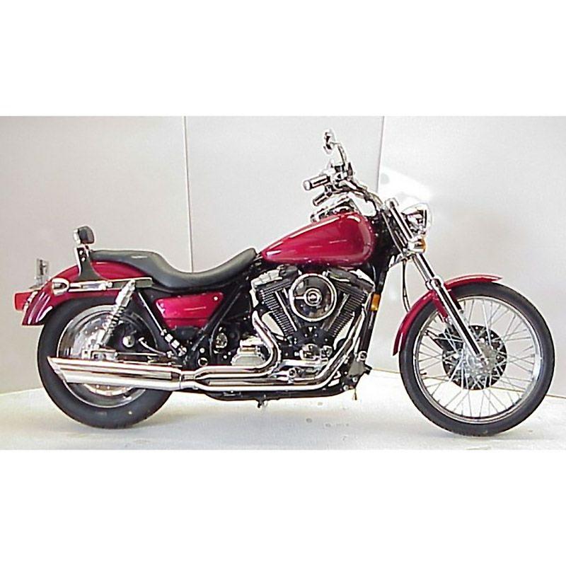 ハーレー 1989〜2000 FXR ファットキャット 2-1エキゾーストマフラー ラップ付バッフル仕様 (クローム) D&Dエキゾースト