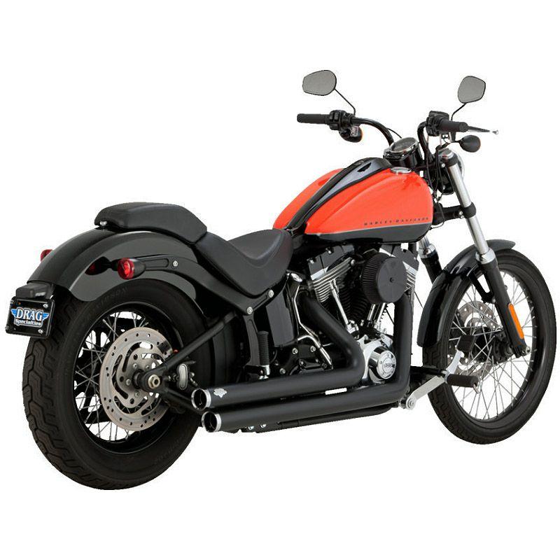(希少)Vance&Hines ソフテイル ビッグショット スタッガードブラック 1986〜2017 ソフテイル ビッグショットスタガード フルエキゾースト