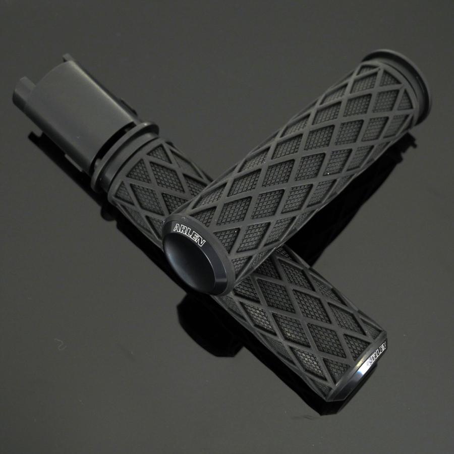 ARLENNESS ハンドルグリップ ブラック アレンネス□ ベベル グリップ ブラック 【ケーブルスロットル車