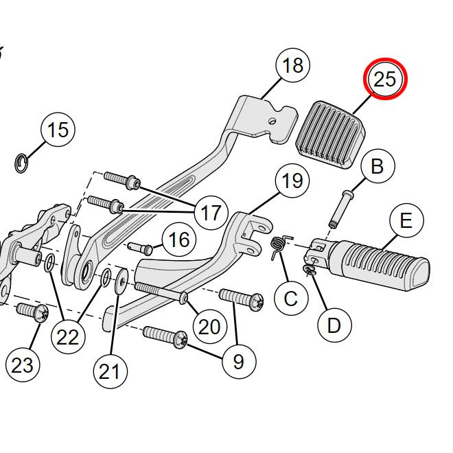 ハーレー純正 ブレーキペダル FLSB FXFB 50600223 : HD-PARTS ハーレー