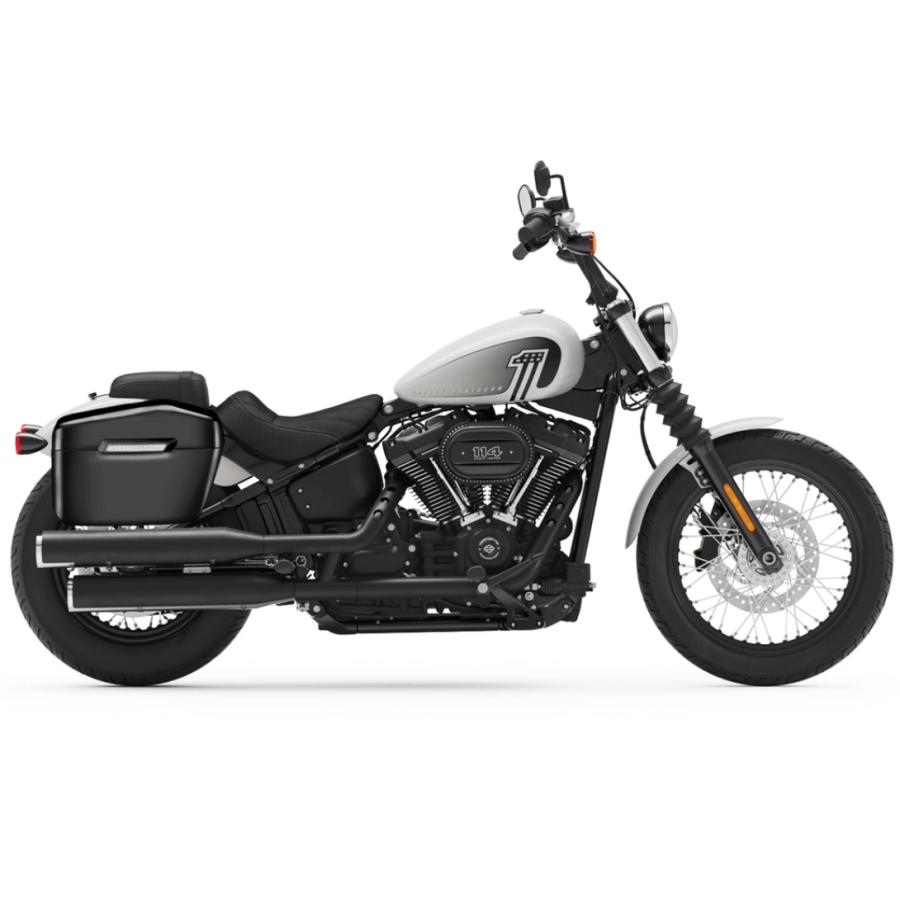 ハーレー・FXBB用 Lamellar ラージ ハードサドルバッグ グロスブラック