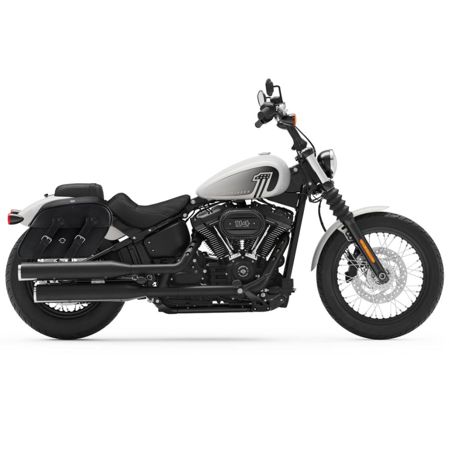 ハーレー・FXBB用 Raven ミディアム レザーサドルバッグ 【Viking Bags】