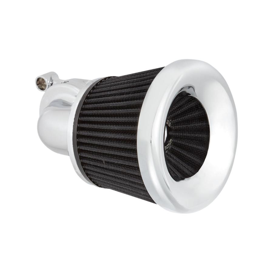 専門店 HD-PARTS.JPVELOCITY 90°乾式エアクリーナーキット クローム M8