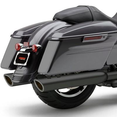 コブラ 909ツインズ・4インチ スリップオンマフラー ブラック : HD