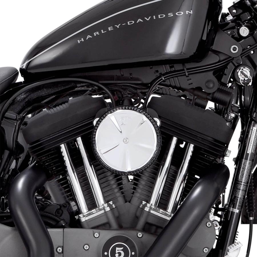 Vance&Hines VO2 SKULLCAP BLACK エアクリーナーインサート クローム_1